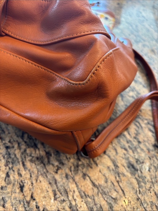 Lancaster Paris Soft Vintage Nova Full-Grain Cowhide Leather Backpack Cognac main image 8